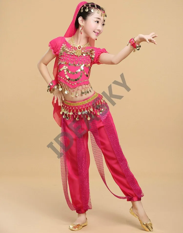 Взрослый Женский Детский костюм для танца живота, костюмы для восточных танцев, одежда для танца живота, индийские костюмы для девочек