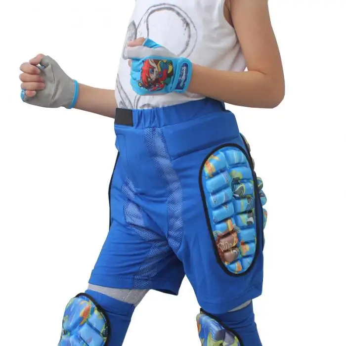 Детские 3D Защитные Короткие штаны для бедер, защитные штаны для задника, защита от падения, для катания на лыжах, для катания на коньках, T8