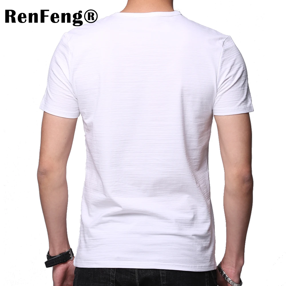2018 summer Hot selling Men V neck t shirt cotton short sleeve tops high quality Casual Men Slim Fit Classic Brand t shirts (1)