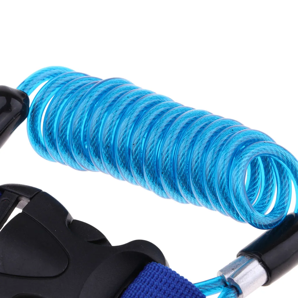 Stainless Steel Scuba Diving Lanyard  Spring Coiled Lanyard with Quick Release Buckle for Underwater Cameras Lights Torch 