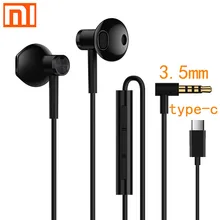 Xiaomi mi, новинка, оригинальные, двойные наушники мм, 3,5 мм, половинные, в уши и тип-c, керамические наушники для Xiao mi, samsung