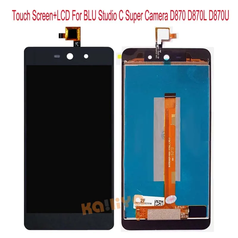 

New Black LCD Display For BLU Studio C Super Camera D870 D870L D870U LCD Display Touch Screen Digitizer Assembly+Tracking NO.