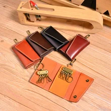 Bemoreal ключницы натуральная кожа Для женщин ключница Твердая Сумка-Футляр для ключей Для мужчин держатель для ключей, администратор ручной работы ключи Организатор