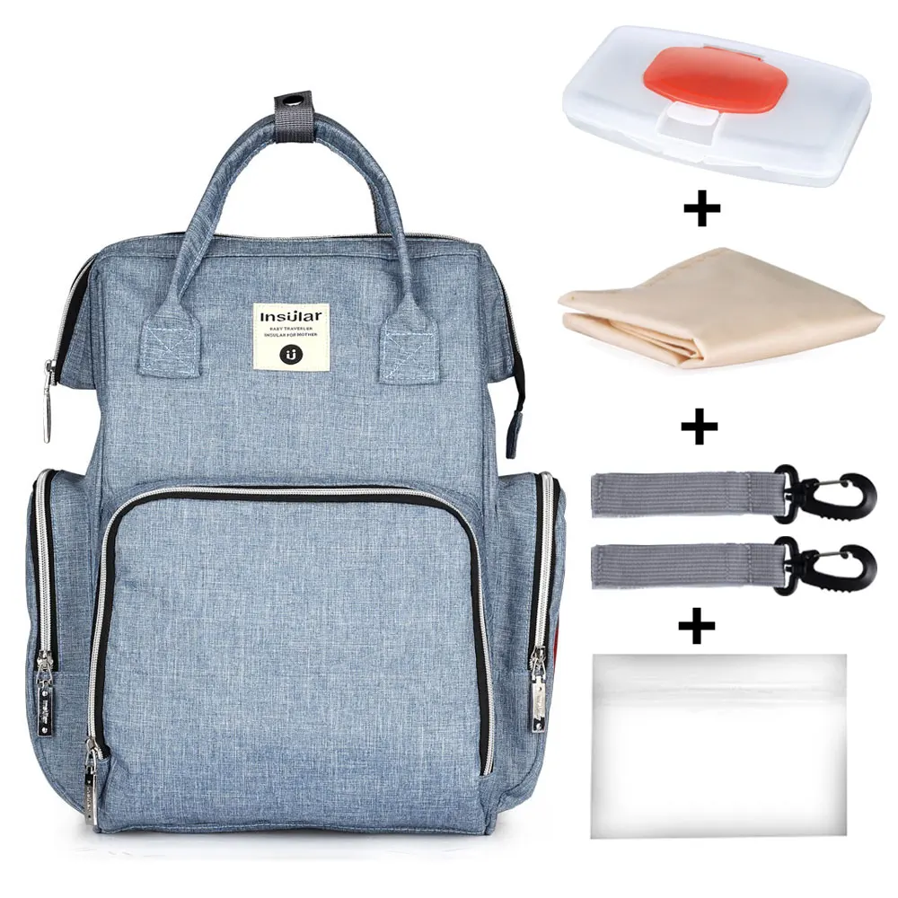 Модная многофункциональная сумка для подгузников для мам, рюкзак, сумка для подгузников, дизайнерская сумка для ухода за ребенком - Цвет: 8