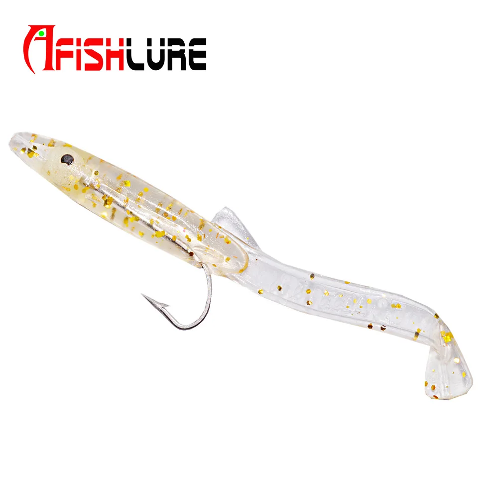 Afishlure, AR-26-65mm, искусственный морской угрь, 65 мм, Т-образный хвост, искусственная приманка, Мягкая приманка, ложная приманка, много цветов на выбор, 16 шт./лот