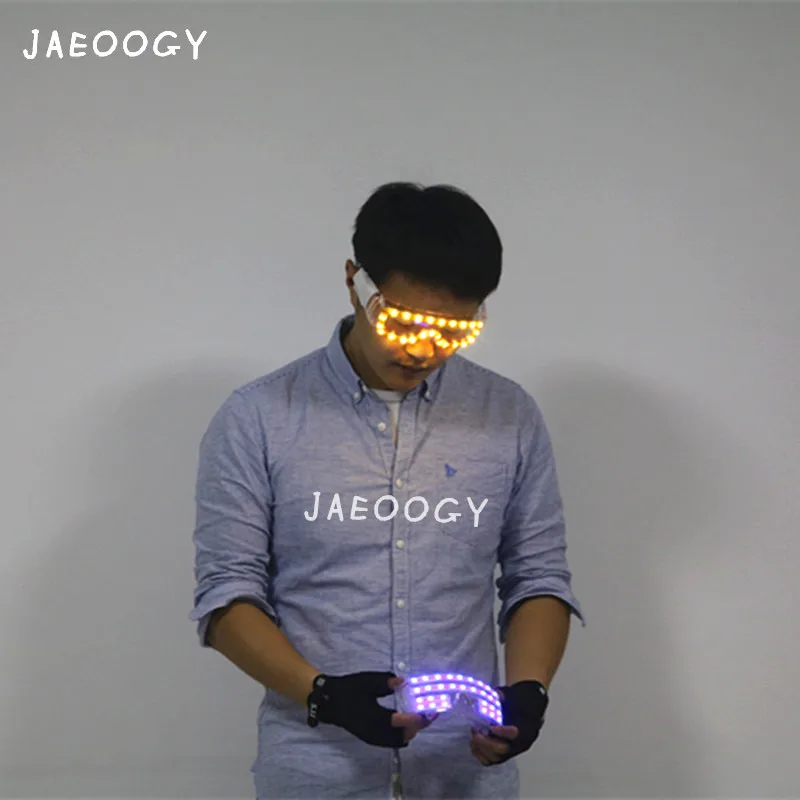 

Free shipping high quality LED luminescent spectacles creative customized party party bar performance performance props