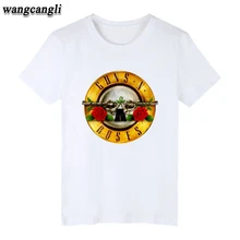 Guns N Roses Rock Band Short Sleeve T-shirt Women HipHop TShirts with Punk Music Funny T Shirts for Men in White Tee Shirt Brand