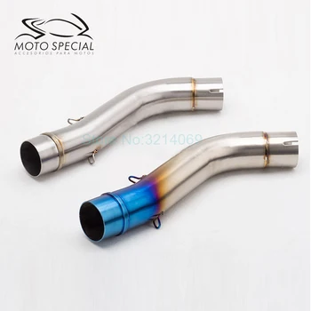 

Motorcycle Muffler Exhaust Link Pipe Motorbike Full System Muffler Escape Connect Pipe Middle Part Of Scrambler Mid Pipe Adapter