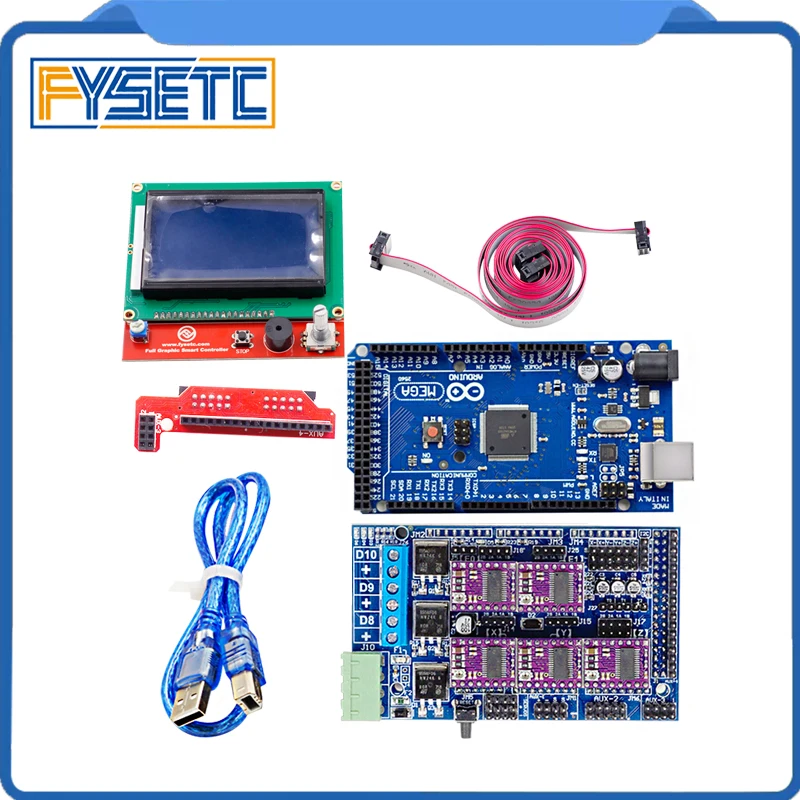 Ramps 1.5 Upgrade Base on the 1.4 + DRV8825/A4988 Stepper Motor Driver+Mega 2560 R3 Mendel+12864 LCD For 3D Printer | Компьютеры и