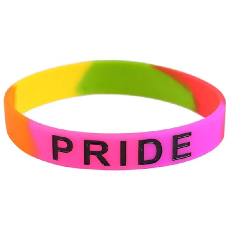 Viesky 18 Arten Unisex LGBT Regenbogen-Buchstaben Sport Armband Sechs Farben Gay Lesben Pride Silikon Gummi Armband Armband Party Parade Viesky 18 Arten Unisex LGBT Regenbogen-Buchstaben Sport Armband Sechs Farben Gay Lesben Pride Silikon Gummi Armband Armband Party Parade