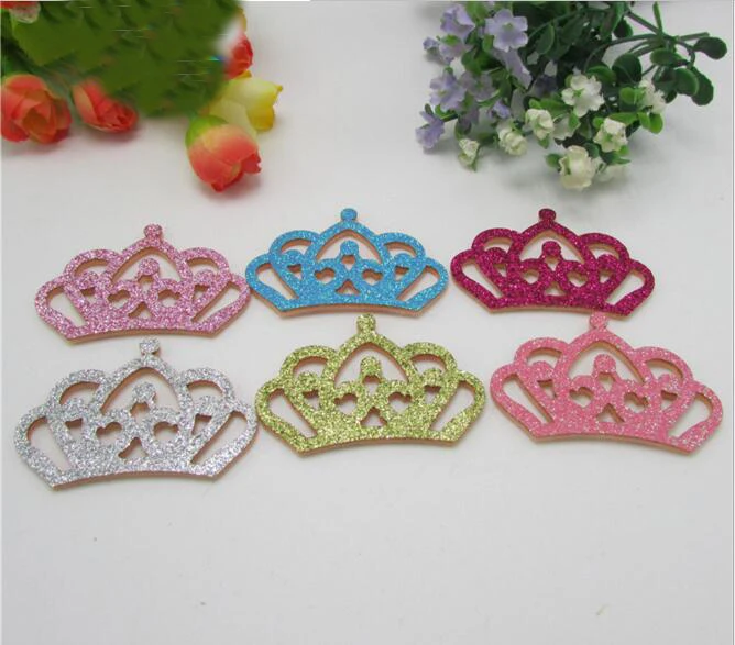 6x4 см 30 шт Kawaii мягкие блестящие нашивки &quotКорона&quot аппликации для BB клип
