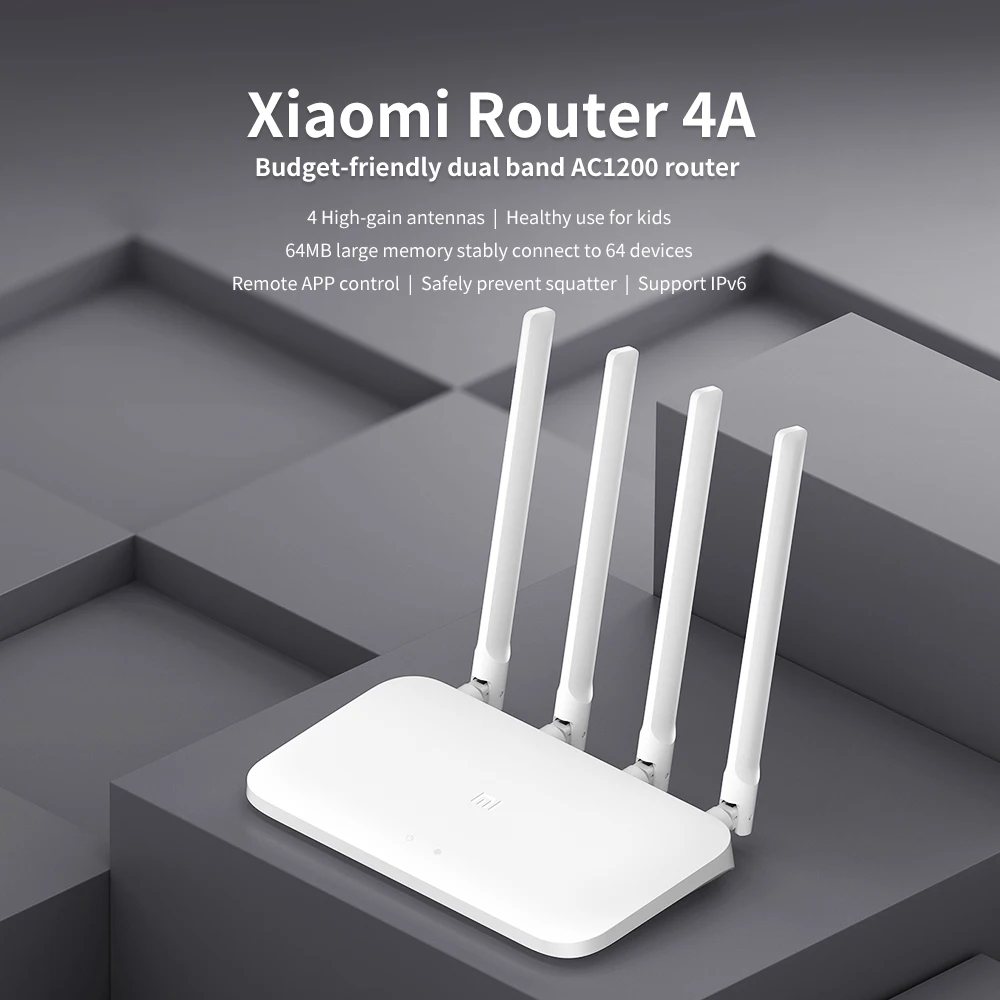 Xiaomi Mi роутер 4A 2,4 ГГц 5 ГГц WiFi 16 Мб rom 64 МБ/128 Мб DDR3 с высоким коэффициентом усиления 4 антенны удаленный Wi-Fi ретранслятор управление приложением