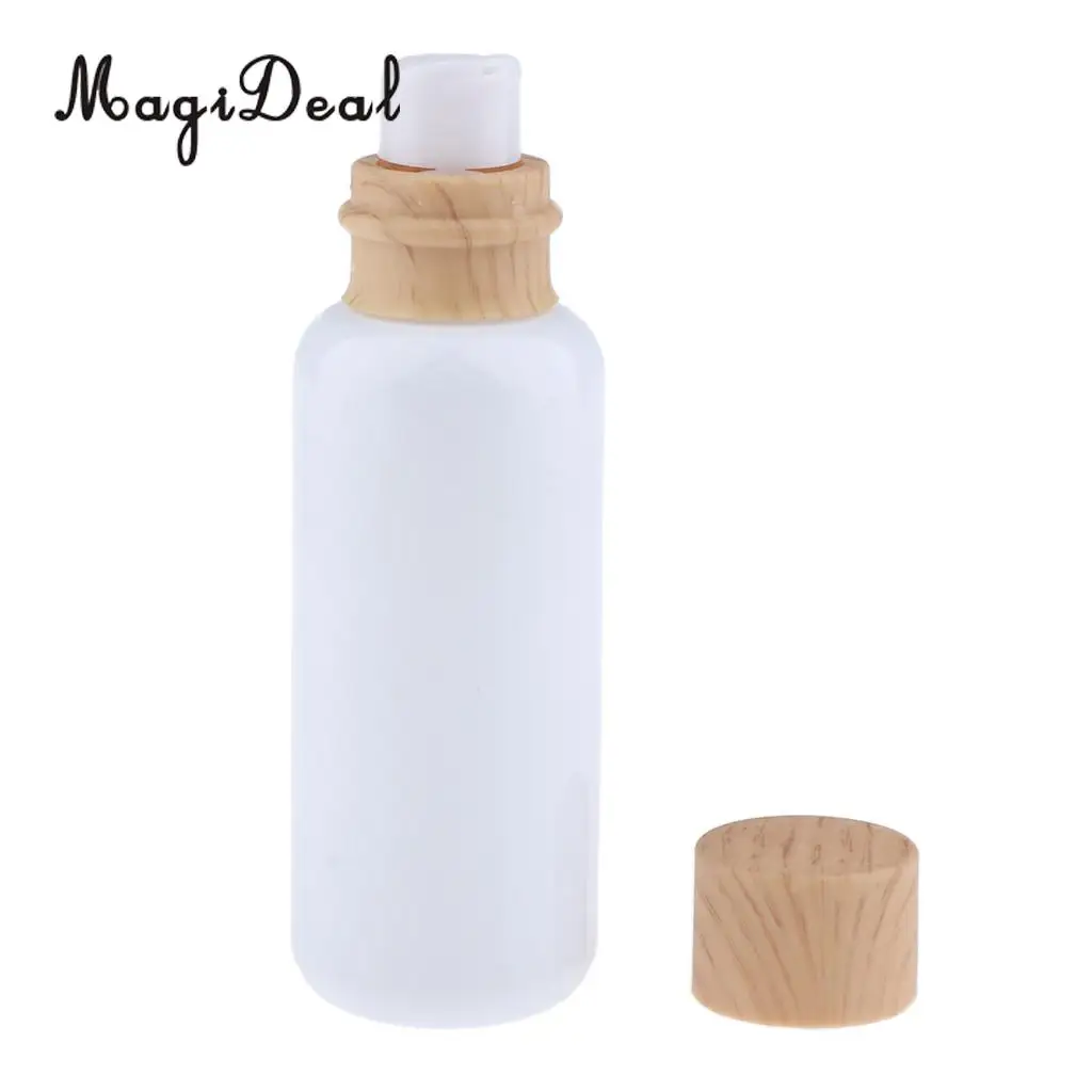 Kesoto Empty Glass Makeup Refillable Container Face Cream Pump Bottle for Travel