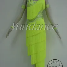 Новое танцевальное платье флуоресцентная женская одежда танцевальное платье для выступлений L-12415