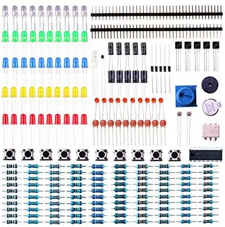 

E33 Electronics Component Basic Starter Kit w/ Precision Potentiometer, buzzer, capacitor compatible with UNO, MEGA25