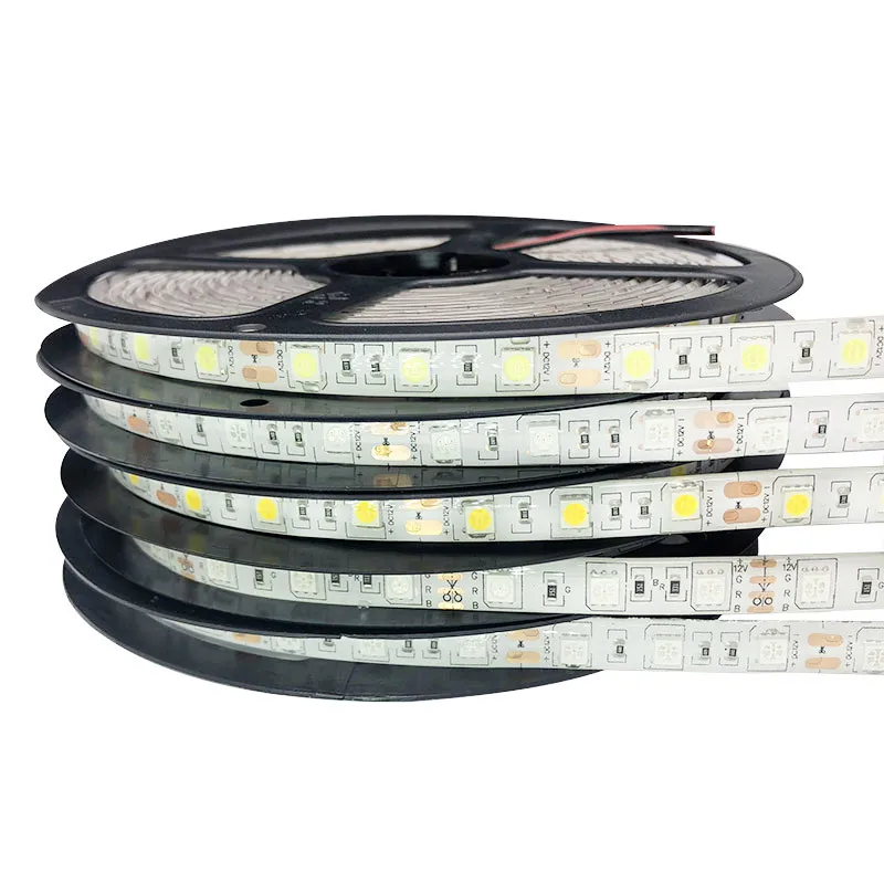 Водонепроницаемый 5050 RGB 5 м лента светодиодный полосы светильник 12V гибкие