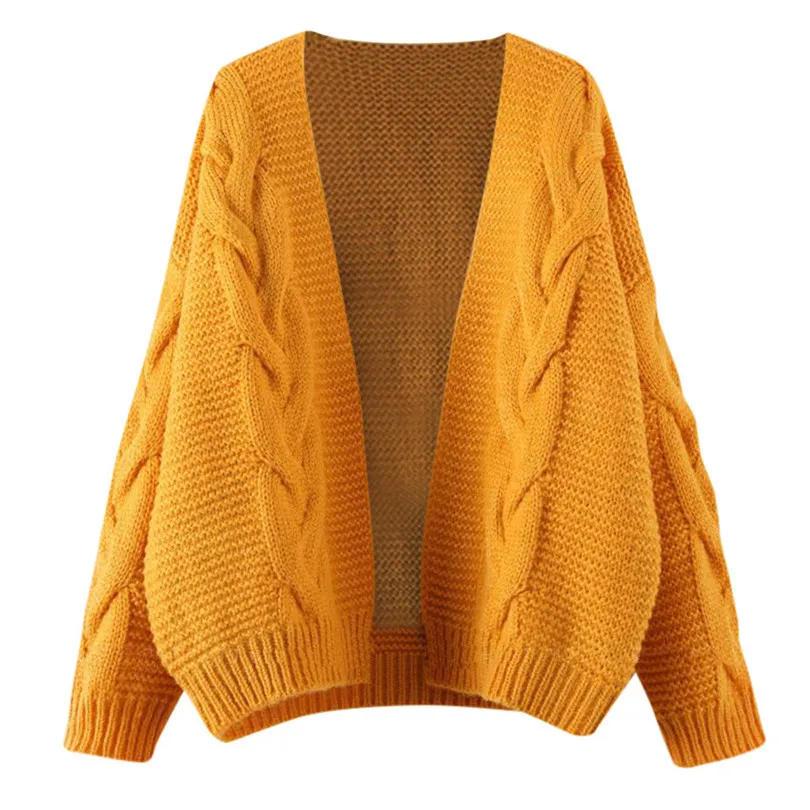 New Women Autumn Winter Fashion Loose Casual Daily Elegant Long Sleeve  Outwear Umbilical Twist Knitted Solid Blouse Tops #4M25 (7)