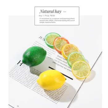 

Artificial Lemon Slices Fruit Model for DIY Decoration Home Party Wedding for Photo Studio Photography Background Accessories