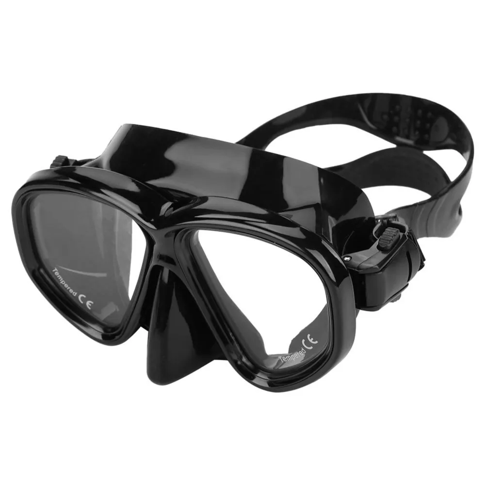 Черная маска для дайвинга из закаленного стекла с Китом, линзы, очки для подводного плавания, набор аксессуаров для взрослых