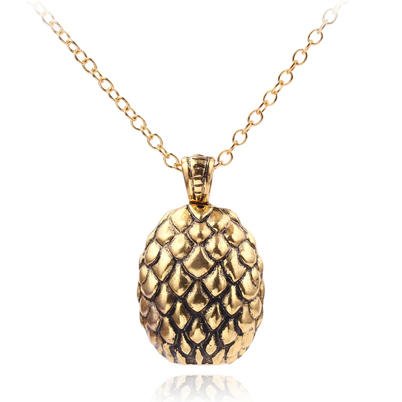 

Hot Movies Game Of Thrones Necklace Mother of Dragon egg Bronze Pendant Necklace A Song of Ice and Fire Daenerys Targaryen