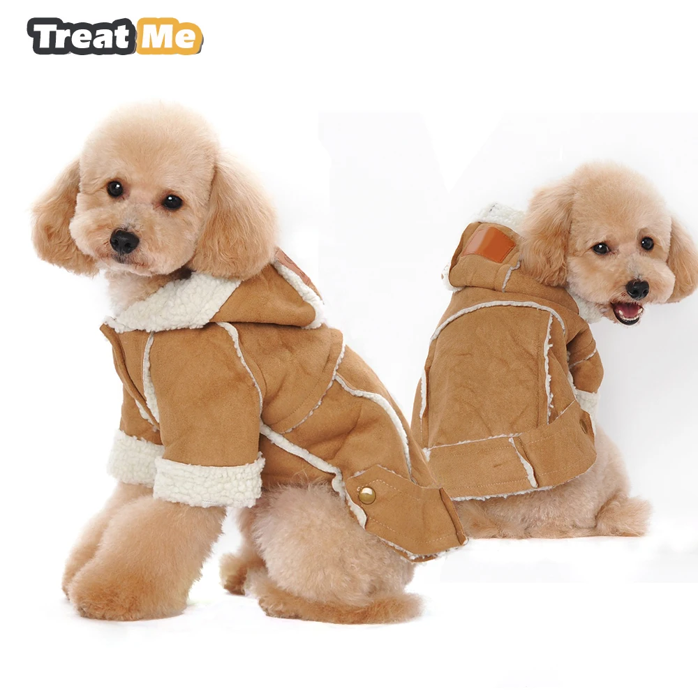 Pet Dog Clothes Jacket Buckskin Dogs Coat Winter Dog Pet Jacket Vest