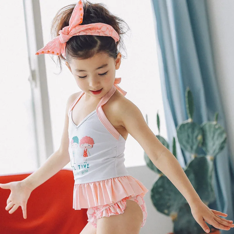 Children's bathing suit girls children swimwear fission bikini swimsuit