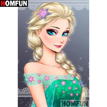 

HOMFUN Full Square/Round Drill 5D DIY Diamond Painting "Cartoon beauty" Embroidery Cross Stitch 5D Home Decor Gift A12940