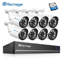 Techage 8CH 4MP HD CCTV камера системы AHD DVR комплект 8 шт. 4MP ИК ночного наблюдения P2P комплект видеонаблюдения 2 ТБ HDD