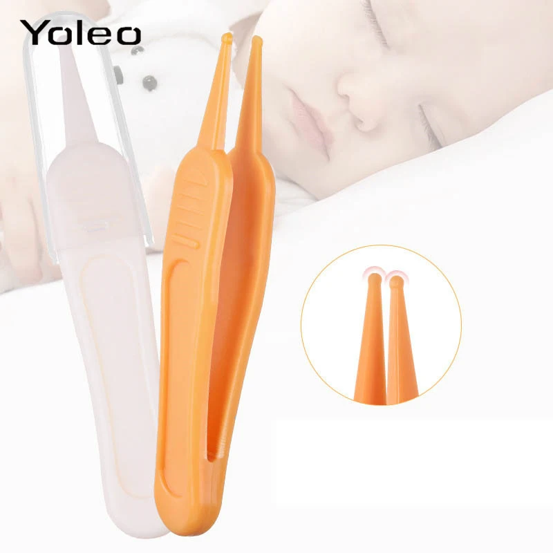 

Baby Cleaning Tweezer Infant Ear Nose Navel Cleaner Tweezers Pincet Forceps Baby Plastic Nose Tweezer Newborn Safety Baby Care