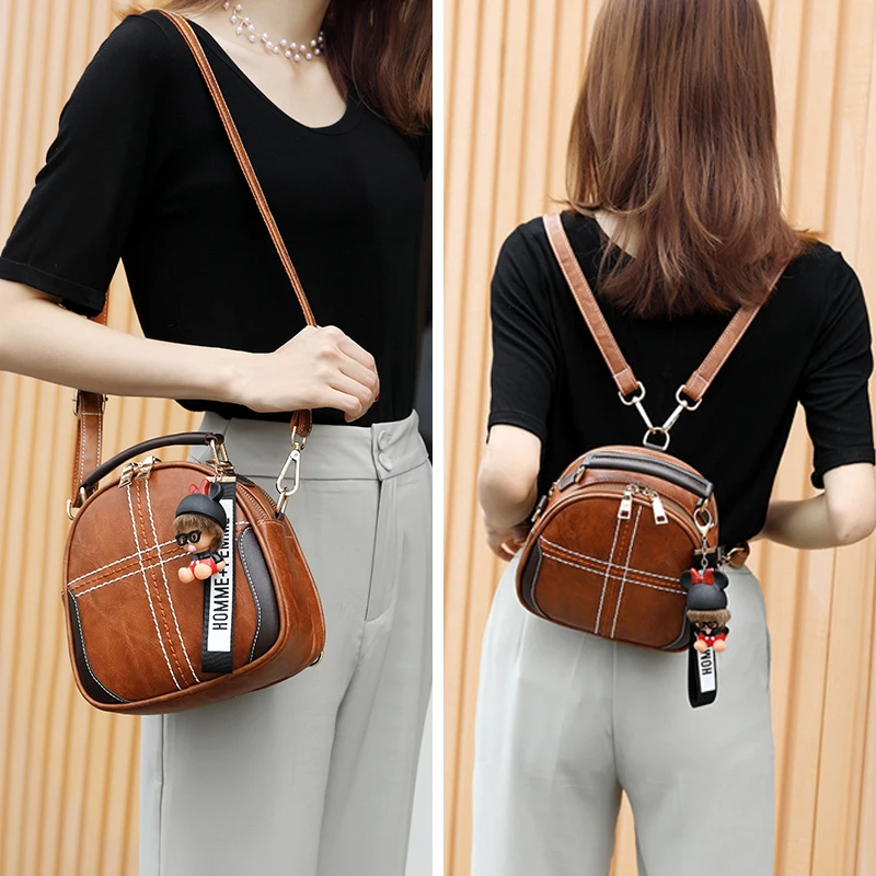 

Women's Designer Handbag Fashion New High quality PU Leather Women small Shoulder bag Tote Messenger Crossbody Bag Mini Backpack