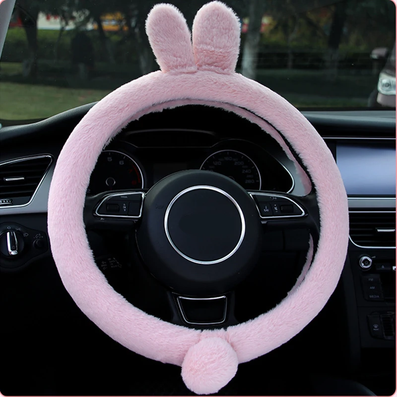Cup Holder Coasters Key Chains Cute Cactus Steering Wheel Cover for Car Hand-Drawn Style,Terylene NETILGEN Automobile Interior Accessories for Women 