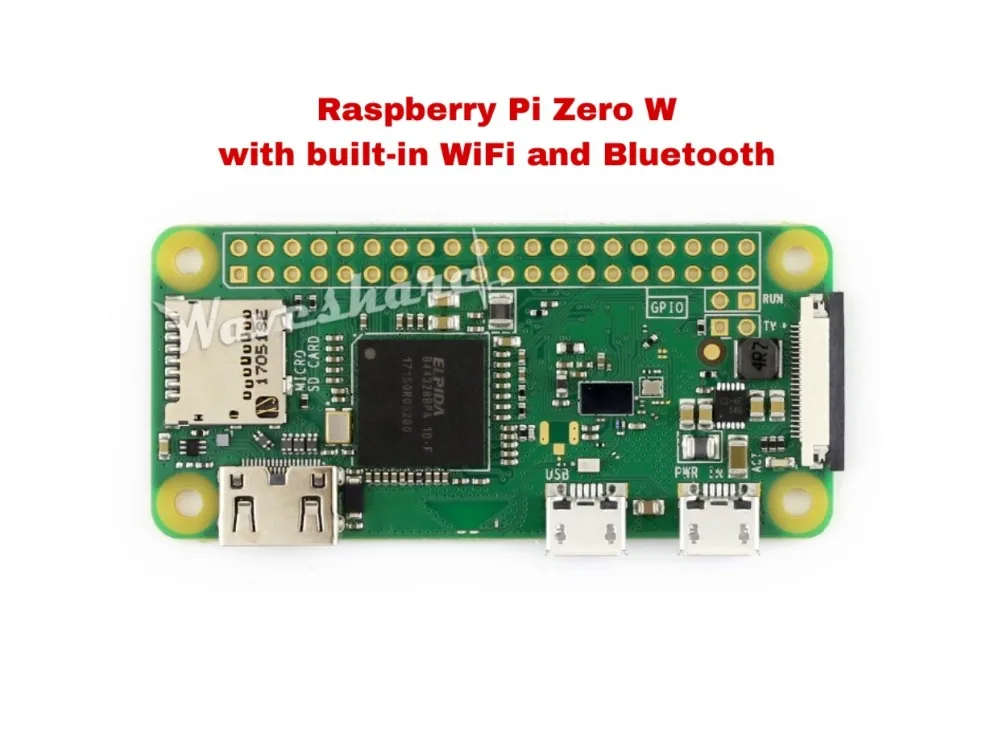 Новейший RPI0 Raspberry Pi Zero W беспроводной 0 с Wi-Fi и Bluetooth 4 1 ГГц ЦП 512 МБ ОЗУ одноъядерный