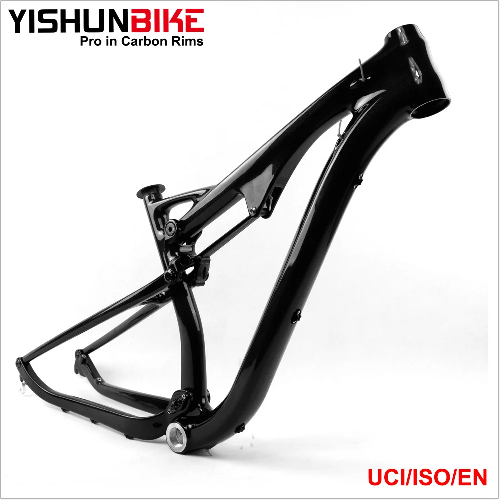 Yishunbike 27.5er Полный Подвеска горный велосипед углерода MTB раме велосипеда BSA/BB30 20