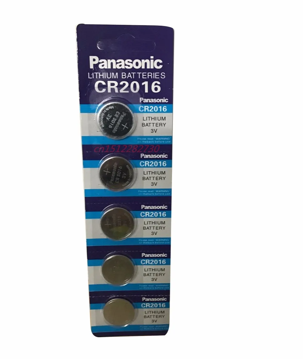5 X original brand new battery for PANASONIC cr2016 3v button cell coin