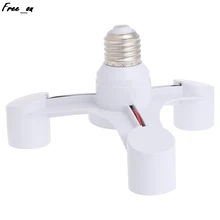 3 в 1 E27 к 3E27 цоколь сплиттер светодиодный светильник лампа адаптер держатель Белый