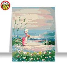 Картина по номерам художественная краска по номерам закат Сделай Сам Картина маслом их собственные окрашенные на цветной номер подвесные картины маслом Главная Дек