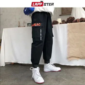 

LAPPSTER Japanese Streetwear Belt Cargo Pants Men 2020 Overalls Mens Hip Hop Joggers Pants Male Ankel-length Sweaptpants INS