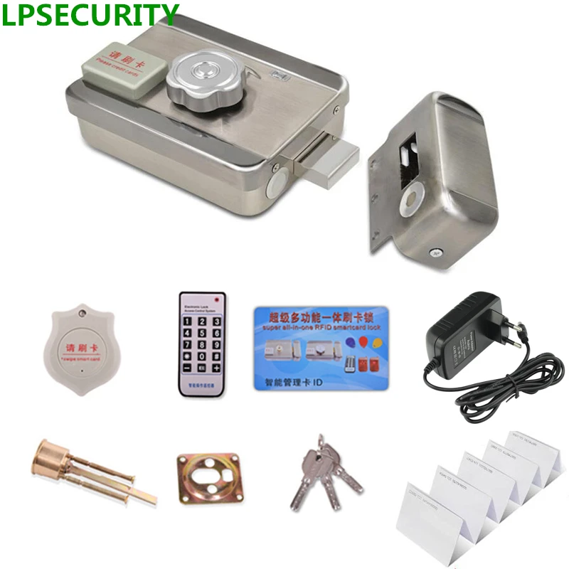 LPSECURITY 20 тегов двери и ворота замок система контроля доступа электронный интегрированный RFID ID ридер дверной обод замок для домофона