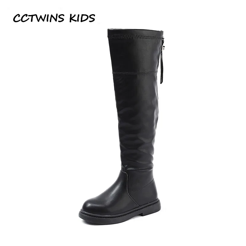 

CCTWINS KIDS 2018 Winter Children Fashion Over The Knee Boot Baby Pu Leather Shoe Girl Brand Princess Warm Boot C1148
