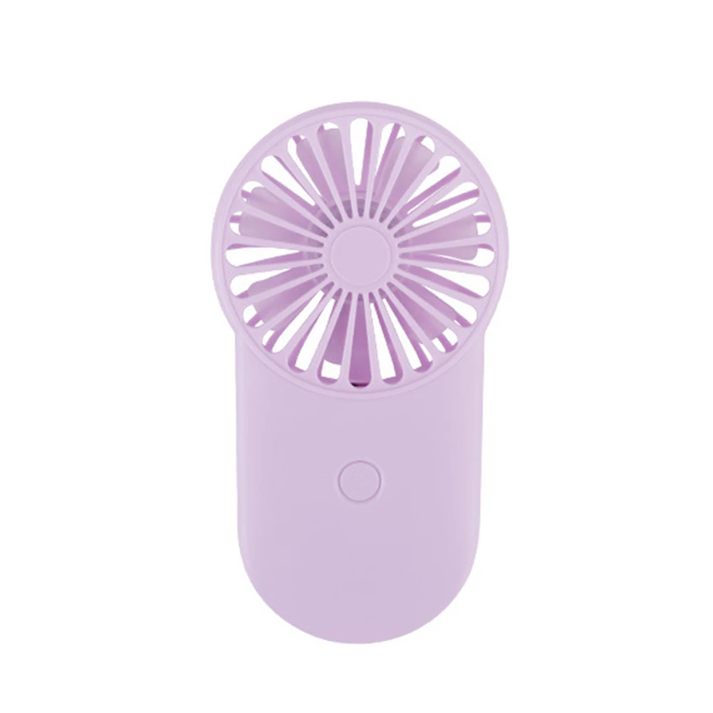 Purple Прекрасный горячий мини портативный вентилятор USB Перезаряжаемый тихий вентилятор с подсветкой для путешествий на открытом воздухе кемпинга походов HY99 - Цвет: Purple
