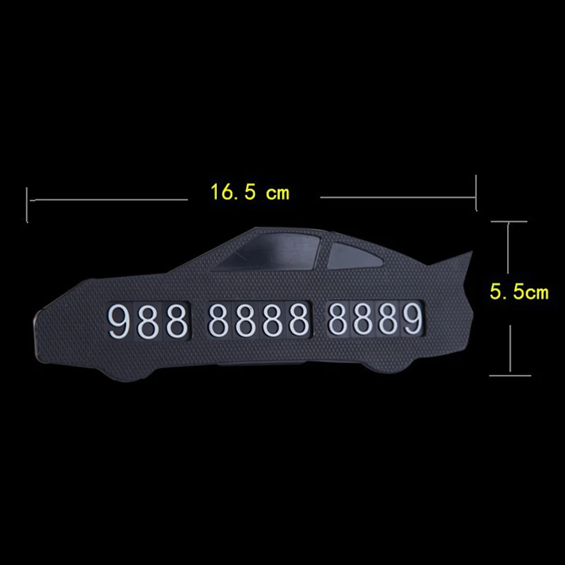 

Black color Hidden Car Temporary Parking Card Drawer Plate Style Car-styling Easy Mobile Phone Number Card Rocker Switch