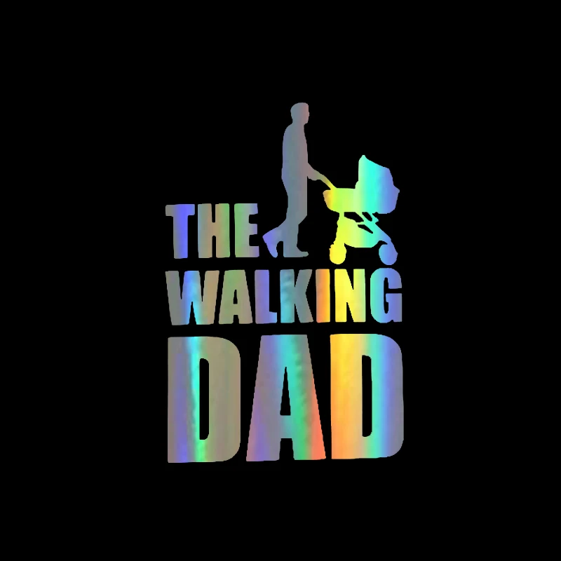 

15*9.9cm car sticker The Walking Dad stickers on car vinyl funny decal for auto car stickers and decals motorcycle
