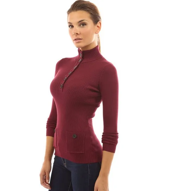 New 2016 Autumn Winter Women Fashion Long Sleeve Button