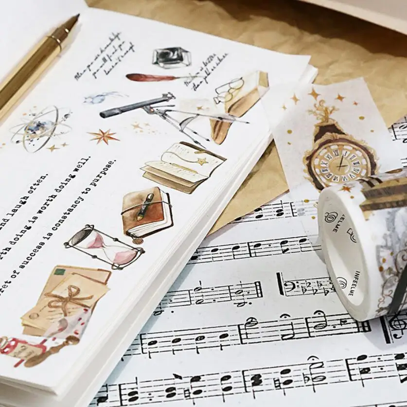 

Vintage European Antique series Decorative camera Masking Washi Tape Japanese Stationery Scrapbooking Office Supplies