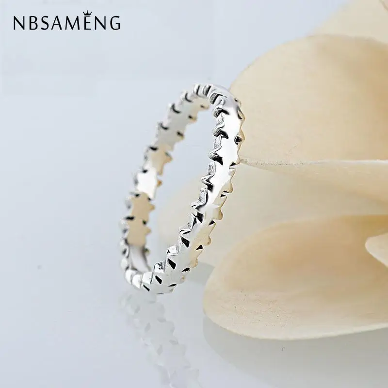 

Original 925 Sterling Silver Ring Chandelier Droplets Finger Rings Clear CZ For Women Vintage Wedding Jewelry Gift