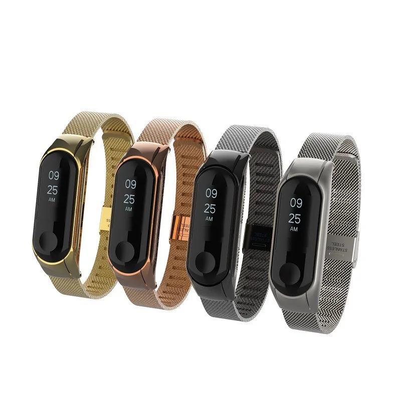 

luxury Bracelet Mi Band 3 Wrist Strap Metal Stainless Steel For Xiaomi Mi Band 3 Strap Miband 3 Wristbands