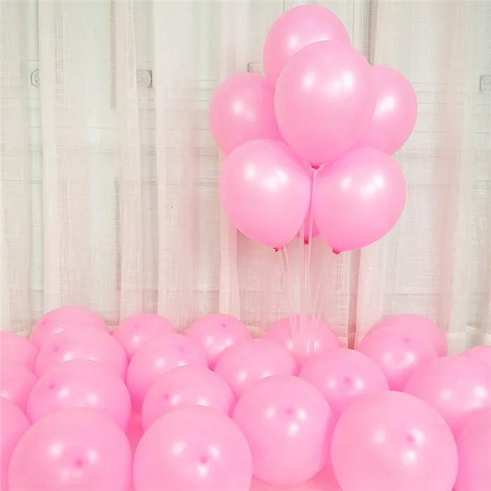 10pcs12inch Globos фиолетовый Макарон конфетти Латексный Шар С Днем Рождения украшения для детской свадьбы воздушный шар белый воздушный шар из фольги - Цвет: 2.2gMat D27 LiPink