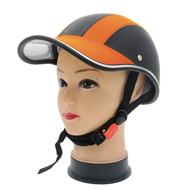 Electric Motorbike Helmet with Sun Visor Summer Baseball Cap Style