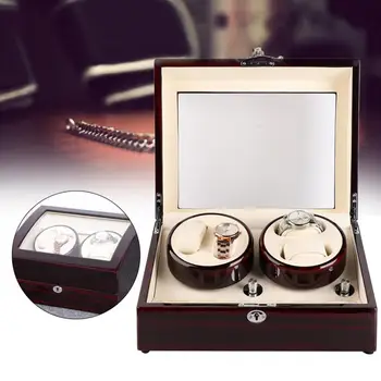 

Motor Shaker Watch Winder Holder Display 4+6 Automatic Electric Mechanical Watch Box 100-240V High Quality Watch Storage Case c