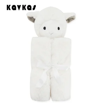 

New Arrival One Layer Coral Fleece Newborn Baby Blanket Super Soft Short Brown Rabbit Baby Crochet Knitted